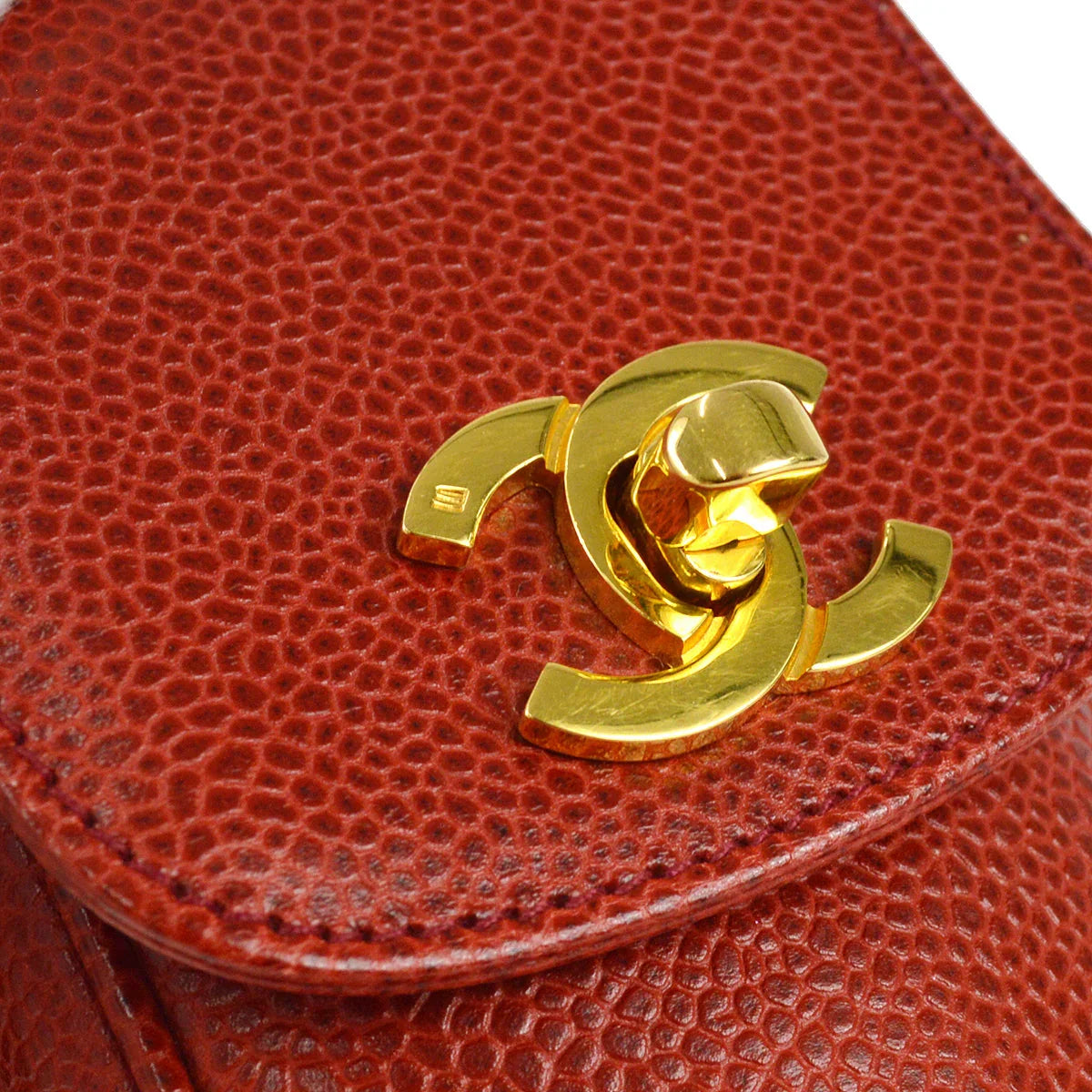 Chanel 1994-1996 Phone Case Red Caviar