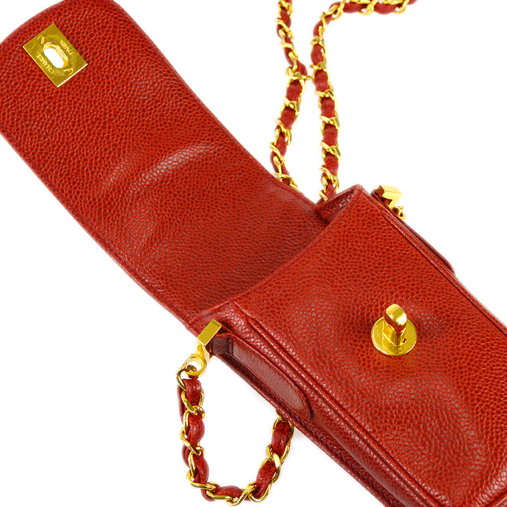 Chanel 1994-1996 Phone Case Red Caviar