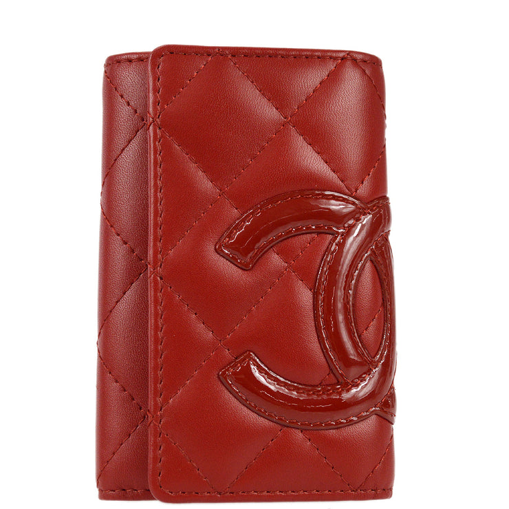 Chanel 2009-2010 Cambon Ligne Key Case Red Calfskin