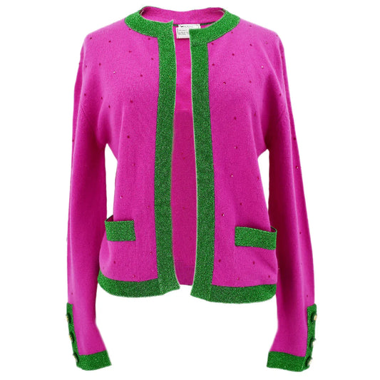 Chanel 1996 Sequined Cashmere Cardigan #40