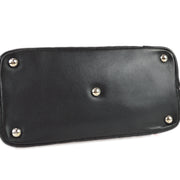 Chanel 2004-2005 Cambon Ligne Tote Handbag Black Calfskin