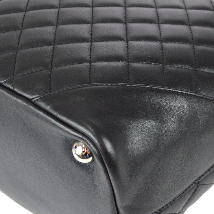 Chanel 2004-2005 Cambon Ligne Tote Handbag Black Calfskin