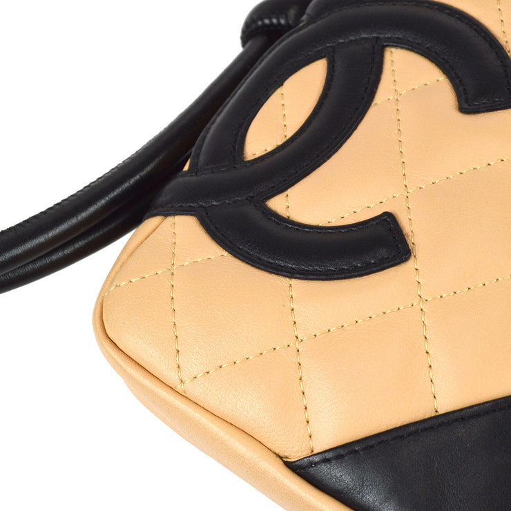 Chanel 2004-2005 Cambon Ligne Shoulder Bag Beige Calfskin