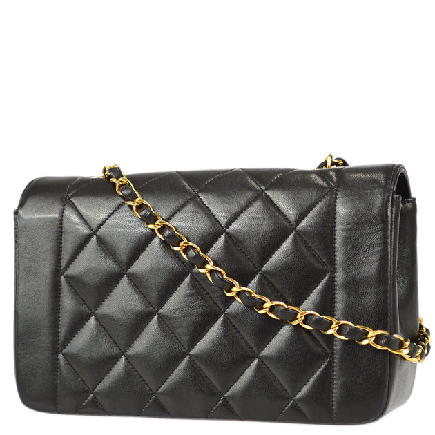 Chanel Medium Diana Chain Shoulder Bag Black Lambskin – AMORE Vintage Tokyo