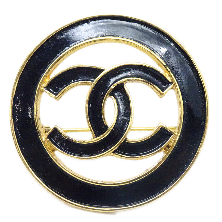 Chanel Medallion Brooch Pin Black 93C – AMORE Vintage Tokyo