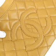 Chanel 2003-2004 Hobo Shoulder Bag Beige Caviar