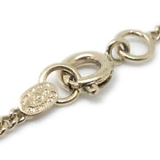 Chanel Heart Chain Pendant Necklace Rhinestone Gold 02P