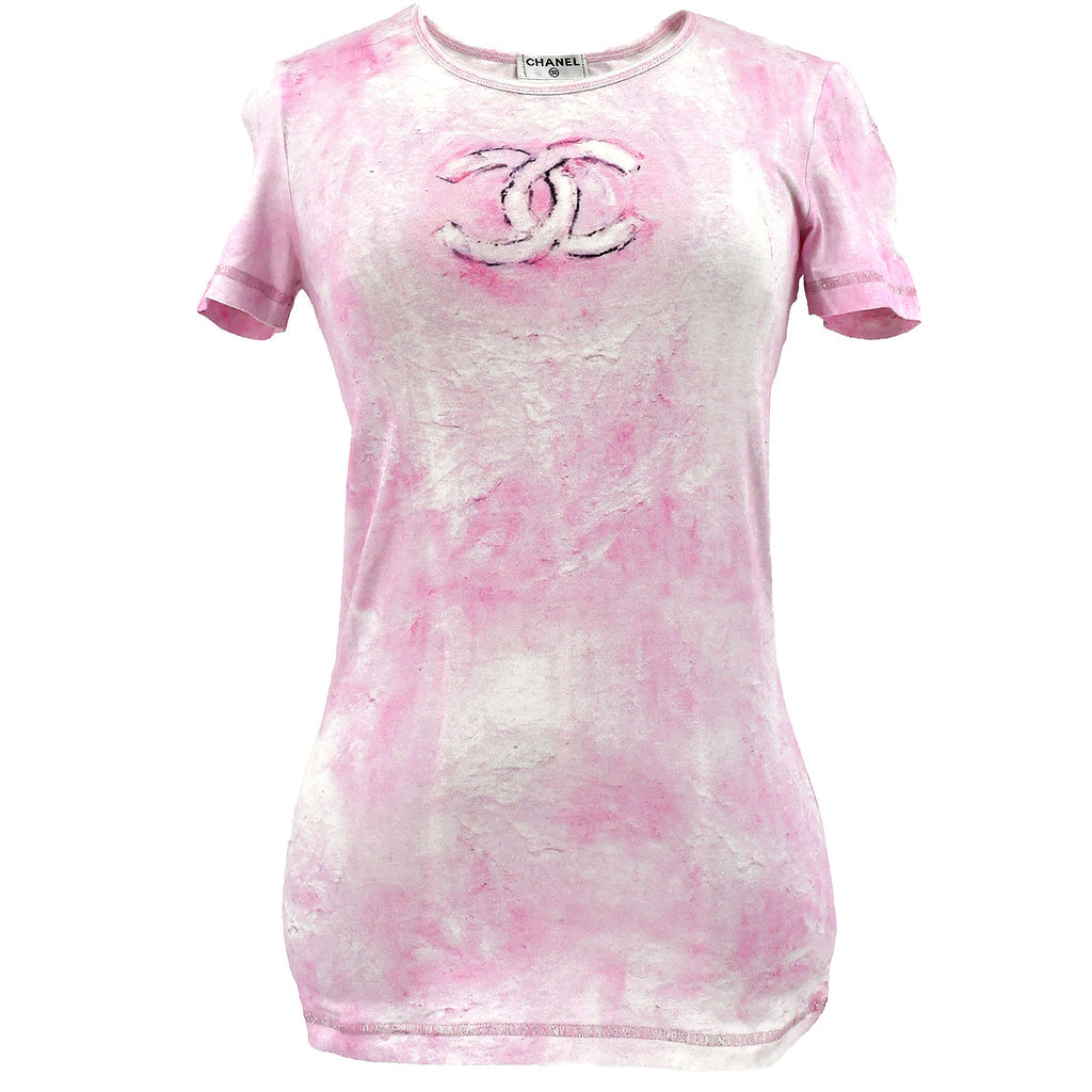 Chanel 2009 cruise CC logo-print tie-dye T-shirt #34