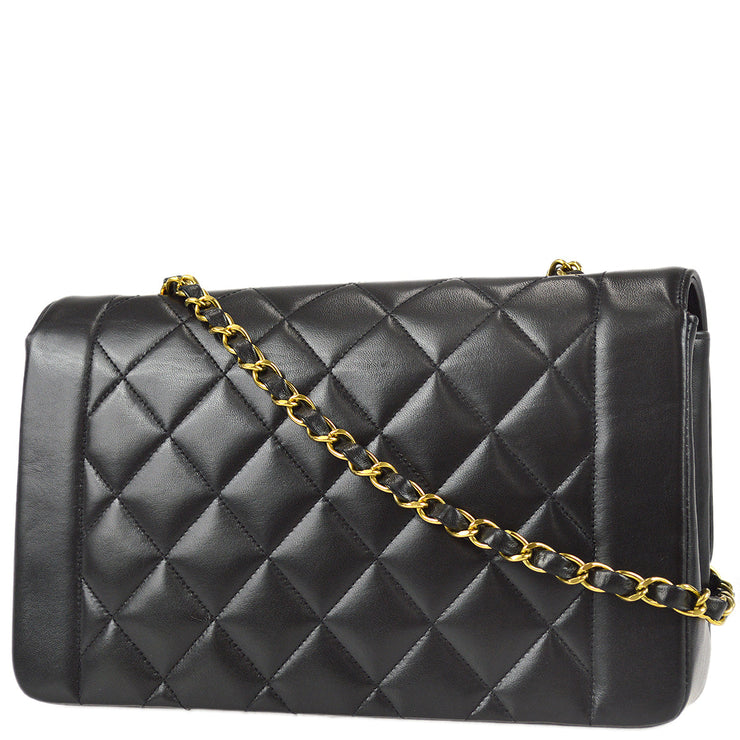 CHANEL Diana Single Flap Chain Bag in Black 1991-1994