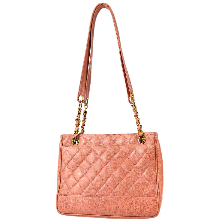 Chanel 1991-1994 Quilted Tote Bag 27 Pink Caviar – AMORE Vintage Tokyo