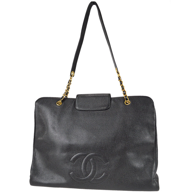 Chanel Supermodel Chain Shoulder Bag Black Caviar – AMORE Vintage