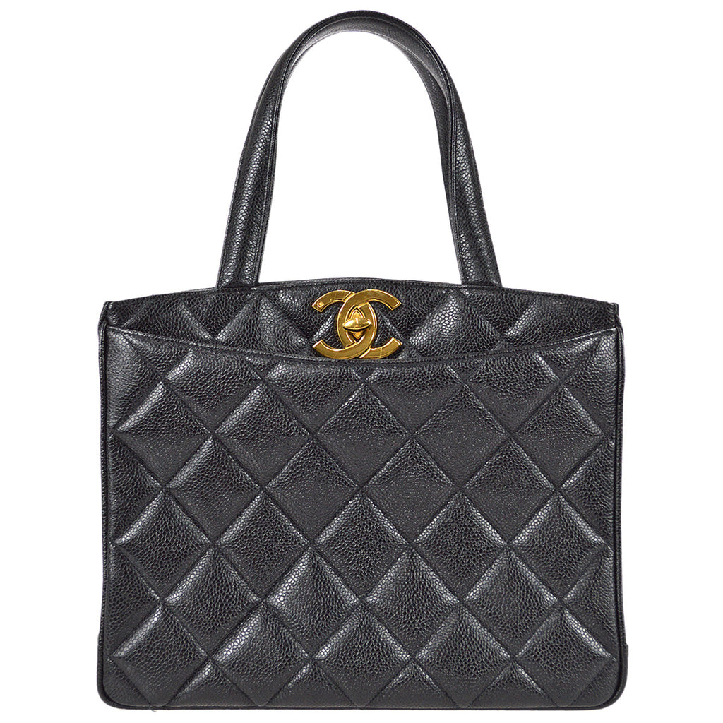 Chanel Tote Handbag Black Caviar – AMORE Vintage Tokyo