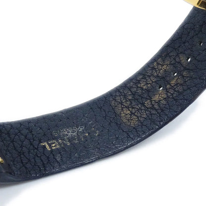 Chanel Matelasse Watch 18KYG Black Crocodile