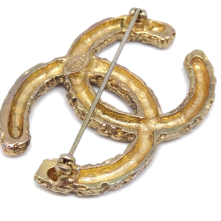 Chanel 1993 Florentine CC Brooch Large