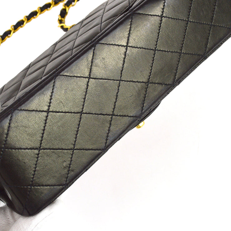 chanel black classic double flap bag caviar