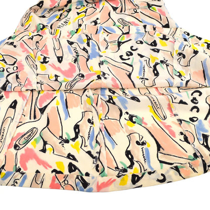 Chanel Shoe Print Silk Dress