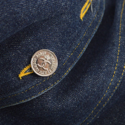 Chanel 1997 CC logo-buttons denim dress