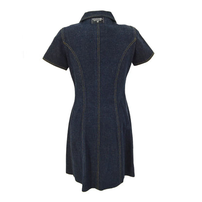 Chanel 1997 button-up denim minidress #36