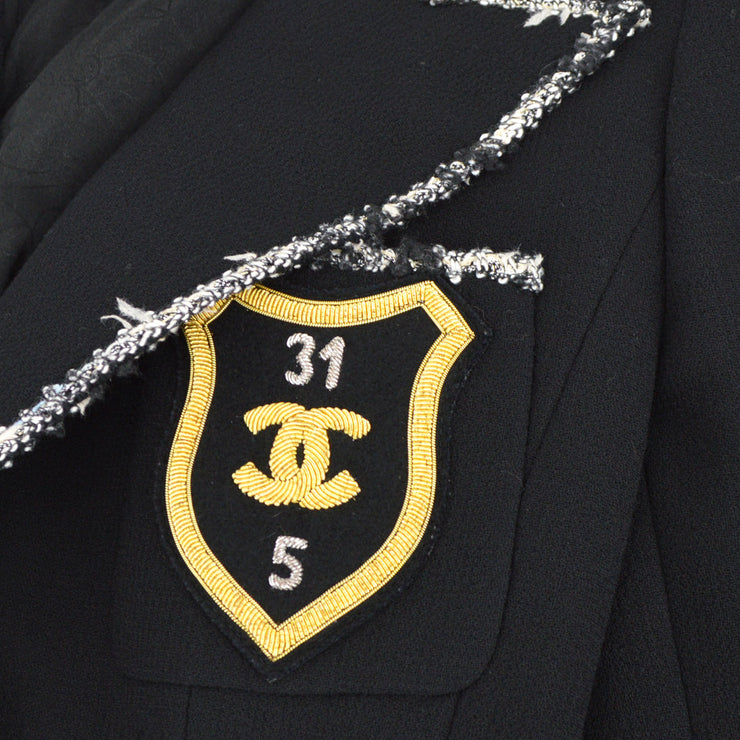 Chanel 2005 cruise emblem patch single-breasted blazer #36