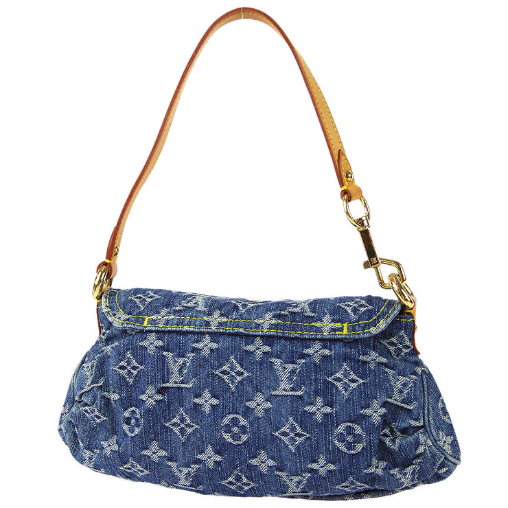 Louis Vuitton Denim Bag Mini Pleaty Monogram Vintage Jean Shoulder Bag  M95050