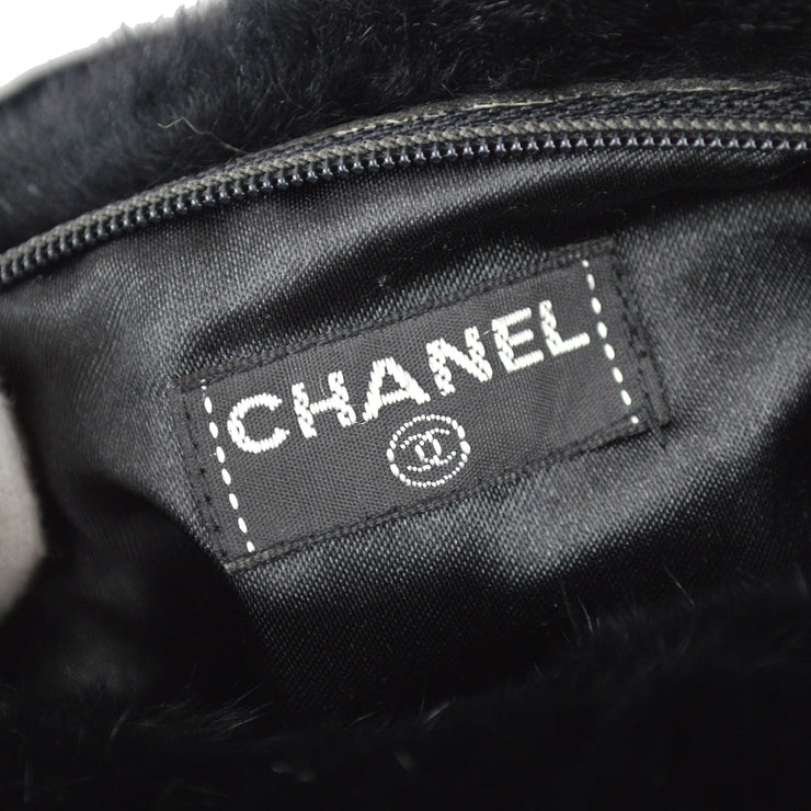Chanel Hand Warmer Chain Shoulder Bag Black Fur – AMORE Vintage Tokyo