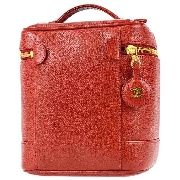 Chanel Vanity Handbag Red Caviar – AMORE Vintage Tokyo