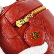 Chanel 1994-1996 Vanity Handbag Red Caviar