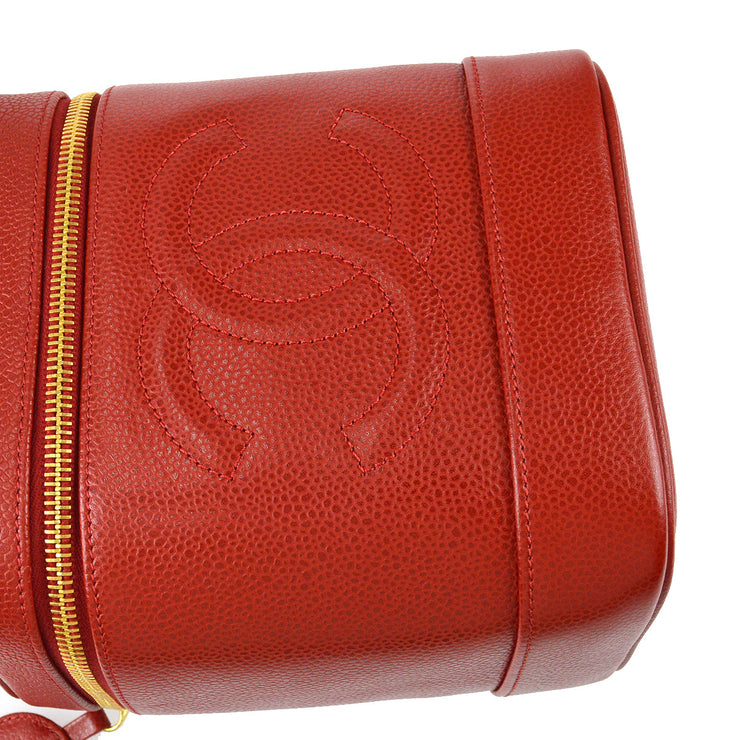 Chanel 1994-1996 Vanity Handbag Red Caviar