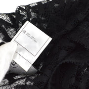Chanel 1998 fall logo-embroidered sheer lace jacket #42