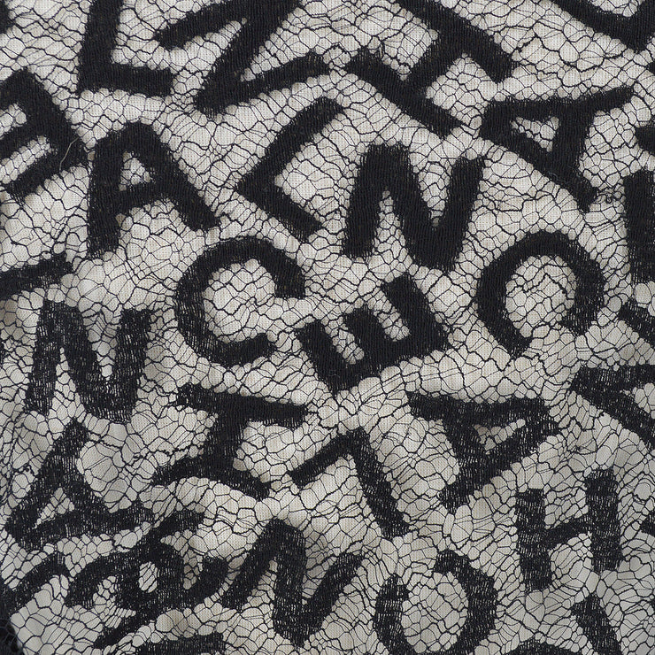 Chanel 1998 fall logo-embroidered sheer lace jacket #42