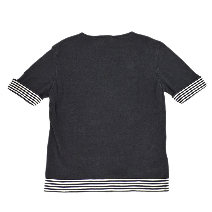 Chanel CC striped cotton T-shirt #40