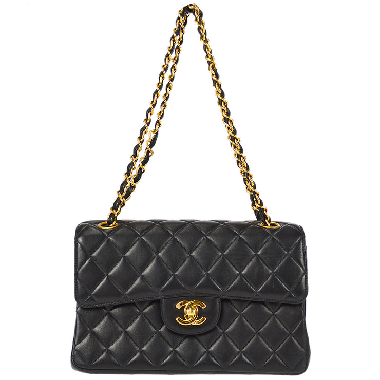 CHANEL Pochette Chain bag Shoulder Bag Lambskin Leather Black/GoldHardware