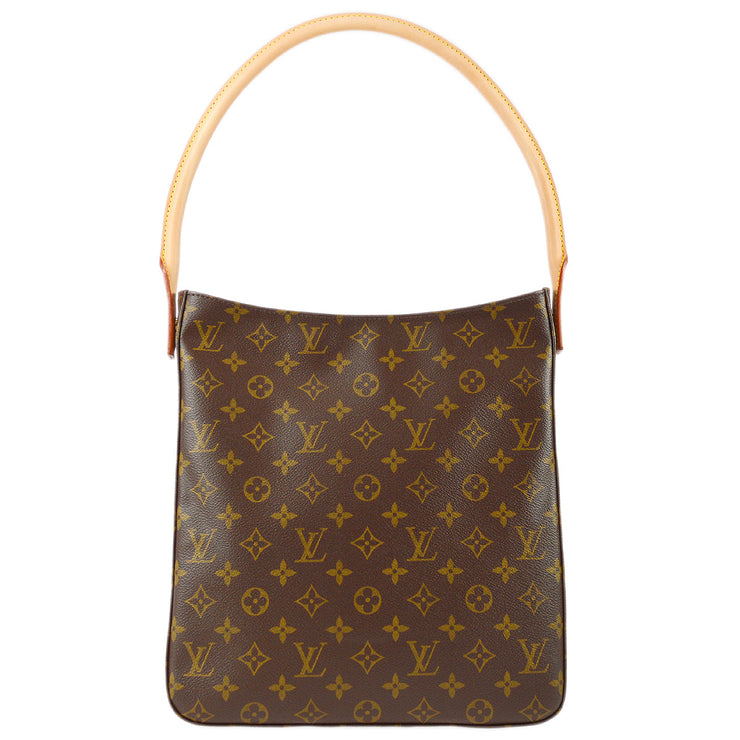 Louis Vuitton Womens Leather Canvas Monogram GM Looping M51145