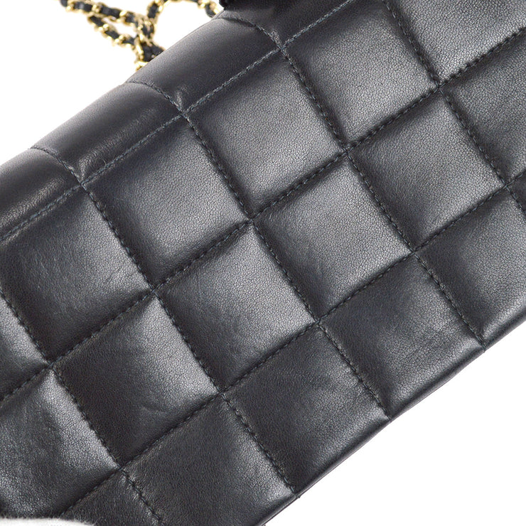 Chanel Black Quilted Leather Chain Around Clutch Chanel