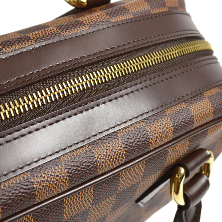 Louis Vuitton Duomo Damier Ebene Brown Tote Handbag Leather Zip LV