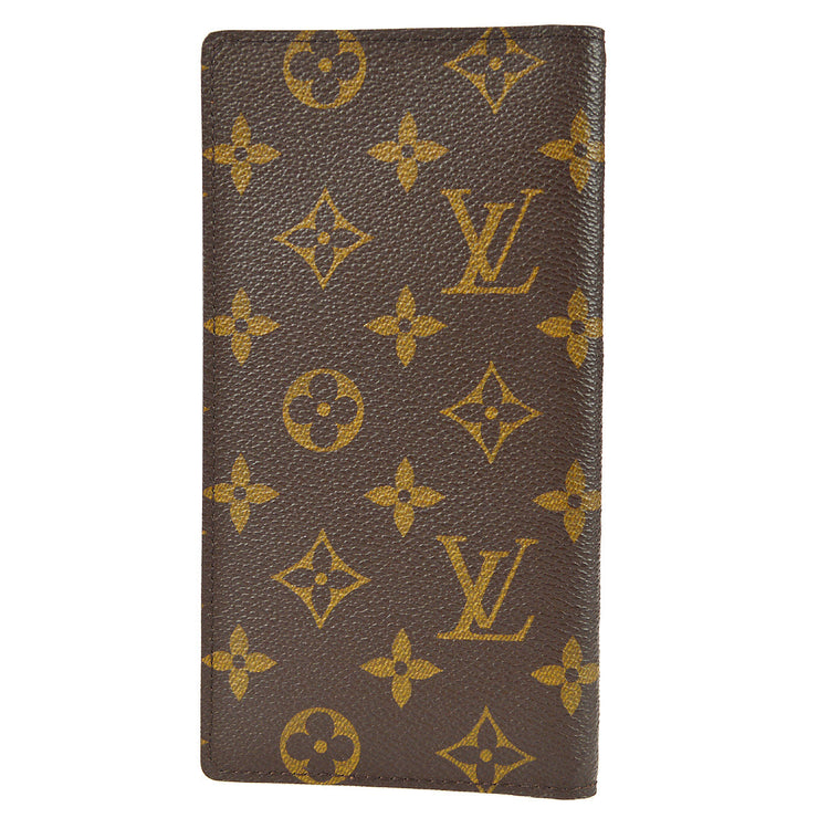 Louis Vuitton Monogram LV Long Wallet Porte Valeurs Cartes Credit Yen