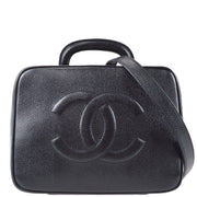 Chanel 1996-1997 Lunch Box Vanity 24 Black Caviar