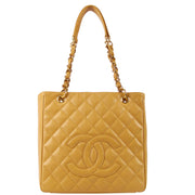 Chanel 2004-2005 Petite Shopping Tote PST Beige Caviar