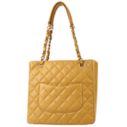 Chanel 2004-2005 Petite Shopping Tote PST Beige Caviar