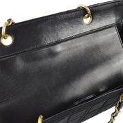 Chanel 2000-2001 Choco Bar Tote Handbag Black Canvas