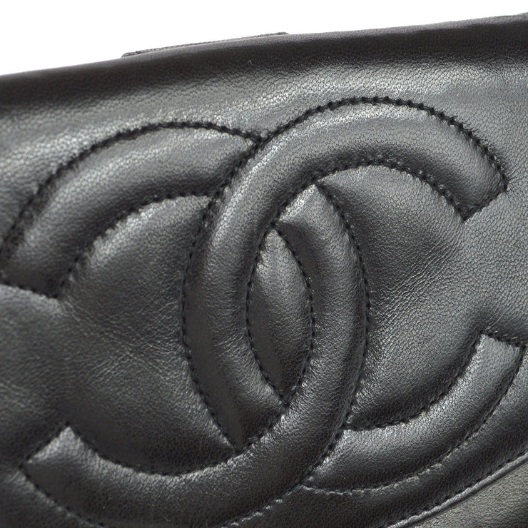 Chanel Bifold Wallet Black Lambskin