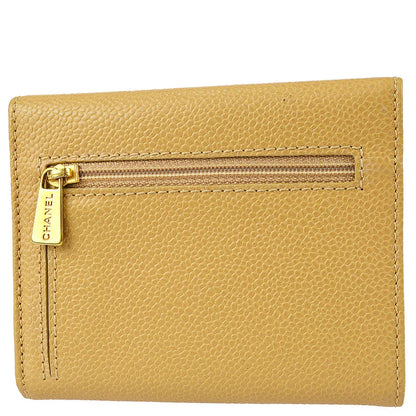 Chanel 2000-2001 Trifold Wallet Beige Caviar