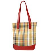 Burberrys House Check Shoulder Tote Bag Beige