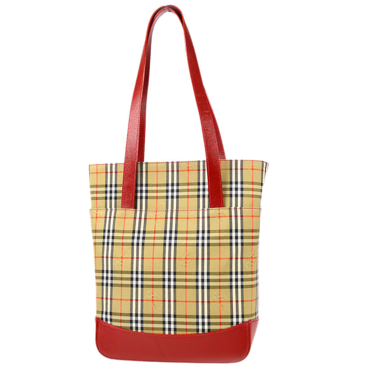 Burberrys House Check Shoulder Tote Bag Beige