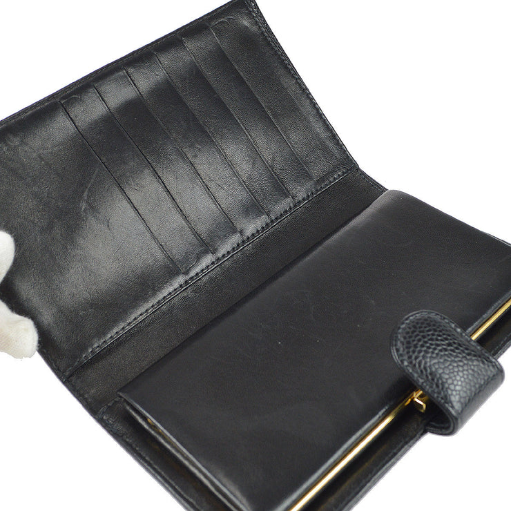 Chanel Black Caviar Long Wallet Q6A0LY0FKB091