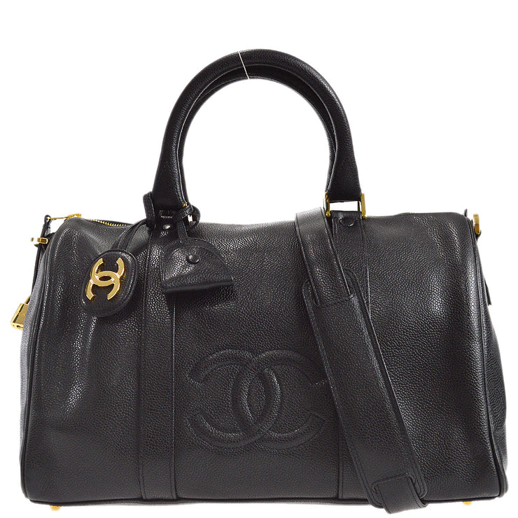 Chanel 2way Duffle Shoulder Handbag Black Caviar – AMORE Vintage Tokyo