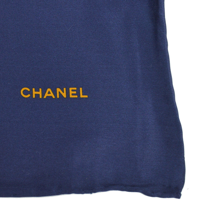 Chanel Scarf Navy Small Good