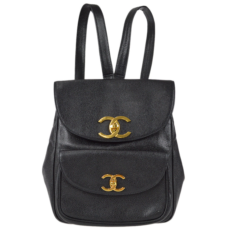 Chanel Quilted Black Caviar Duma Backpack Bag Gold Hardware 20C – Coco  Approved Studio