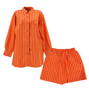 Chanel striped shirt and shorts set #36