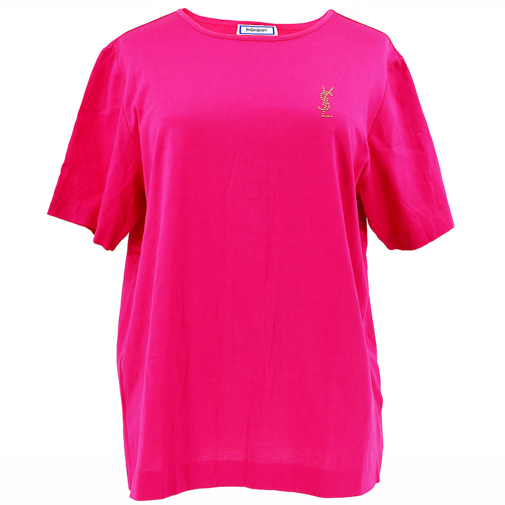 Pink ysl t store shirt